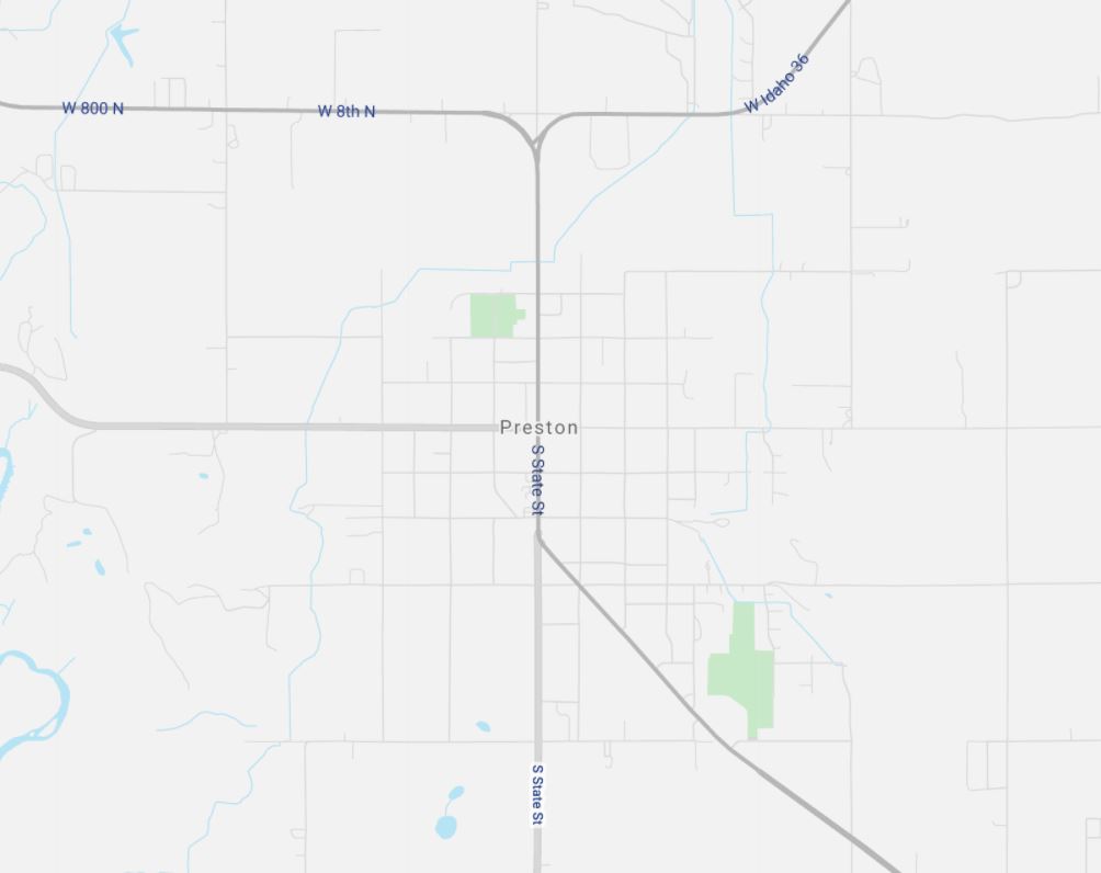 Google Maps of Preston Idaho