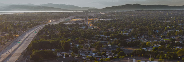 areial view of Provo