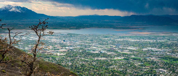 view of Provo from mountian side